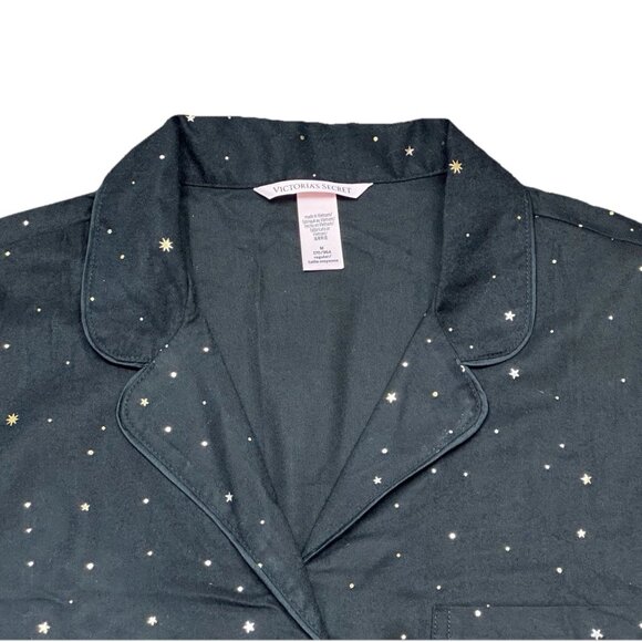 NWOT - Victoria's Secret Flannel Long Pajama Set - Celestial - Medium - Cozy Up - Picture 6 of 14